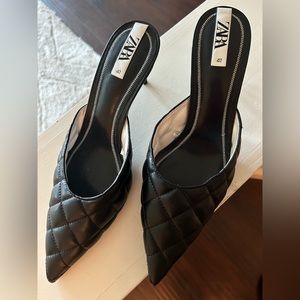 NWT Zara Black Mules size 41
